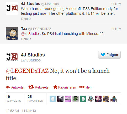 Minecraft verpasst PS4 Launch - Release = TBA